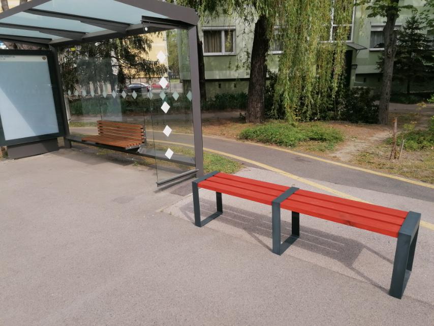 Rábca moduláris köztéri pad