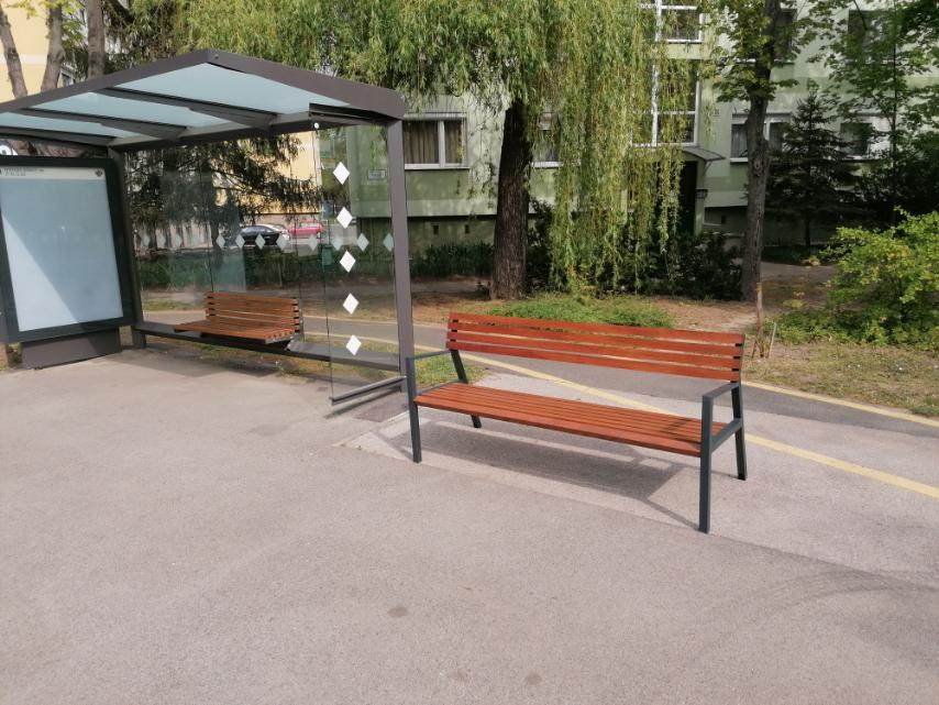 Duna ergonomikus köztéri pad